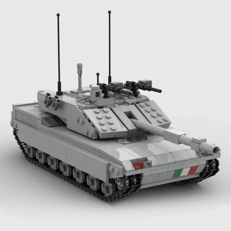 Militair voertuigmodel Moc Bouwstenen C1 MBT Slagveld Tanktechnologie Modulaire blokken Cadeau Kerstspeelgoed DIY Set Montage