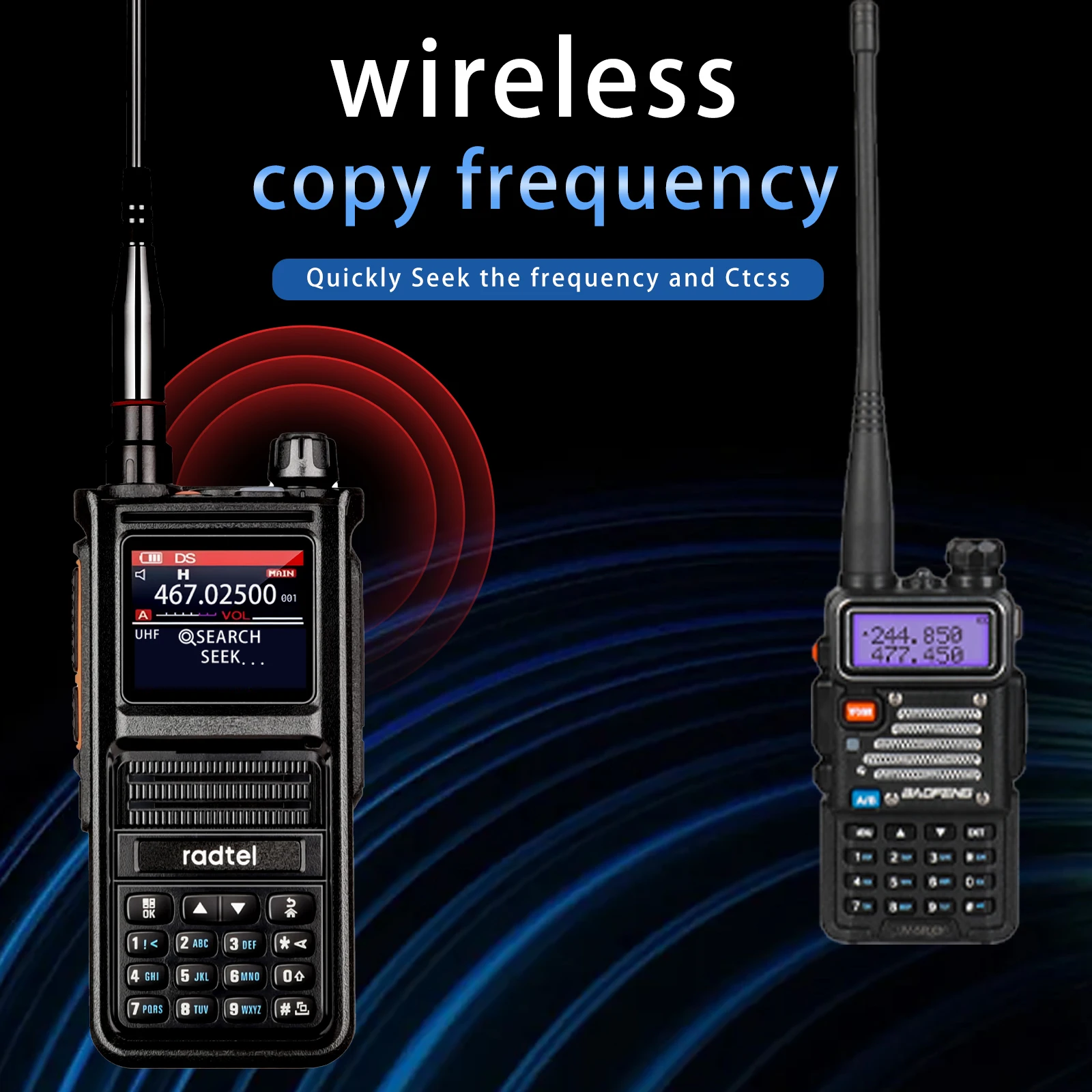 Radtel RT-470X walkie-talkies multibanda Ham 256CH banda aérea estación de Radio bidireccional aviación NOAA policía transceptor marino PTT