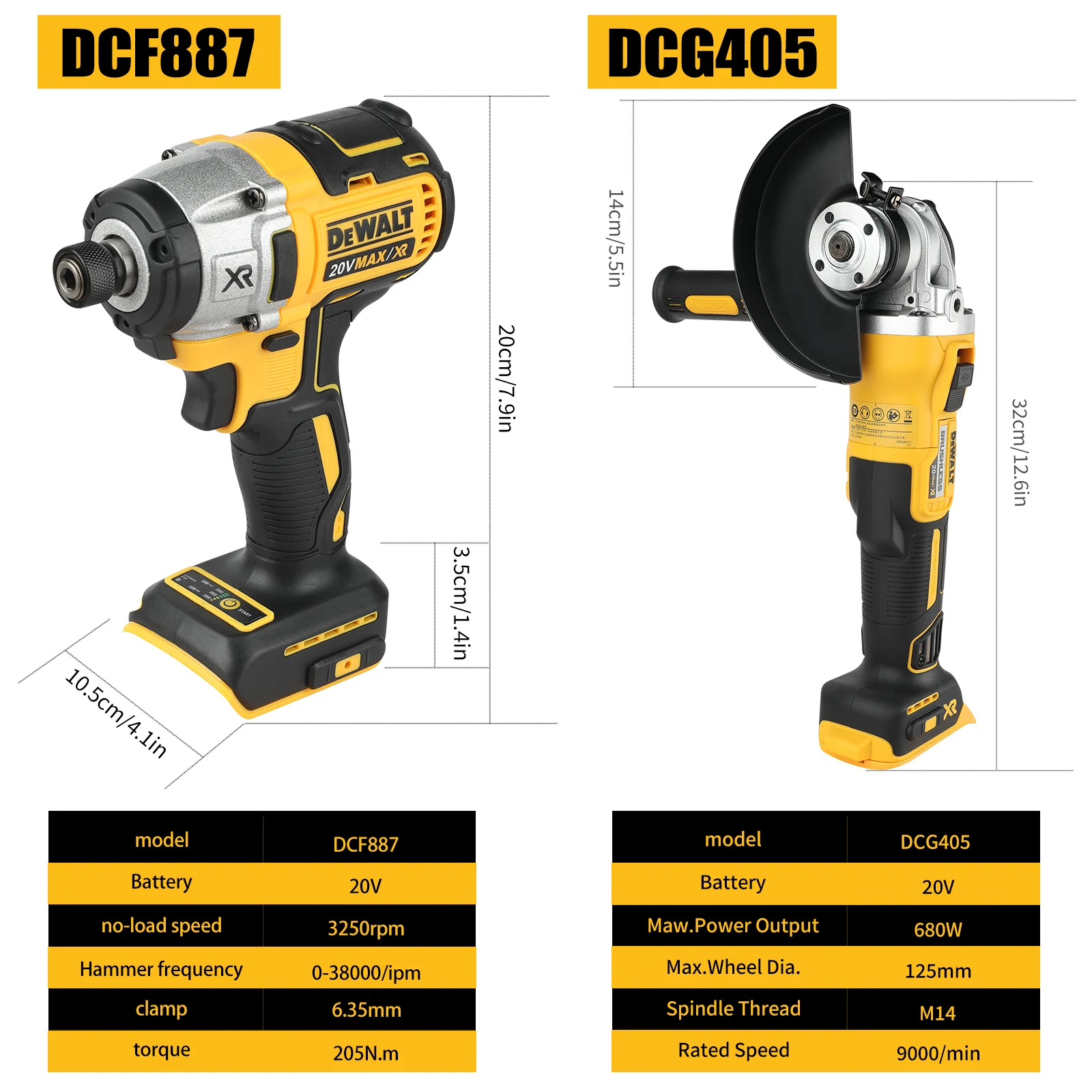 DeWalt Dcf887Dcg405NT DWbag electric wrench angle grinder polishing machine hand drill impact drill image 5