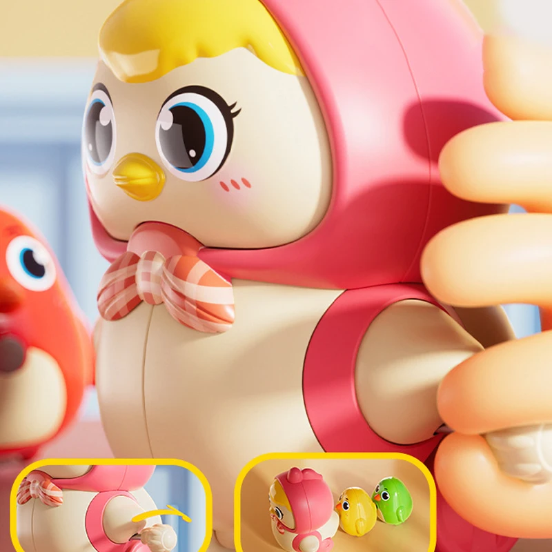 Baby Crawling Toys Musical Chicken Walking Early Learning Interactive Crawling Toy Night Light Toy For Boy Girl