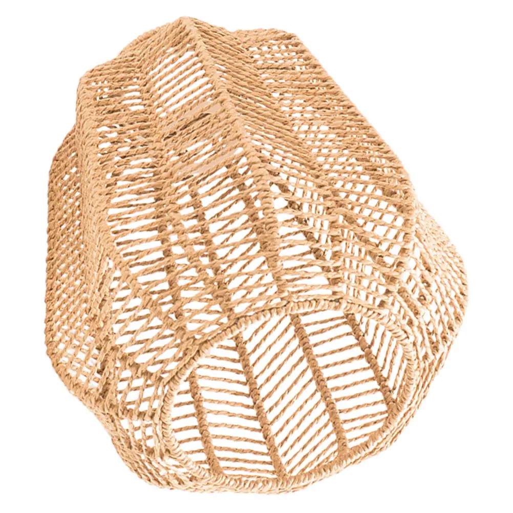 

Woven Rattan Lampshade Rustic Pendant Lamp Shade for Living Room Bedroom Cafe Decorative Hanging Light Cover Replacement