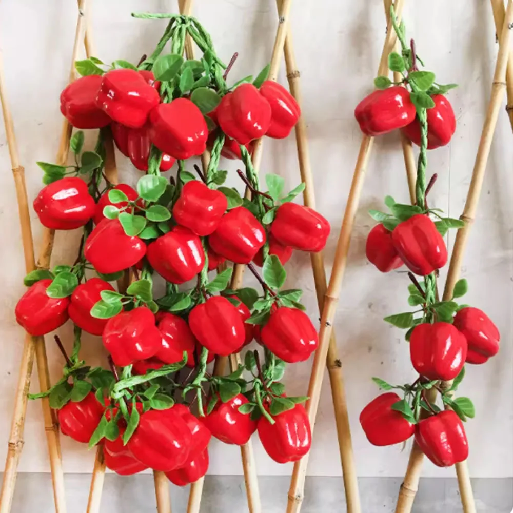 

artificial simulation vegetables fake Peas potato tomato cucumber eggplant garlic beans Green Red chili pepper vegetables model