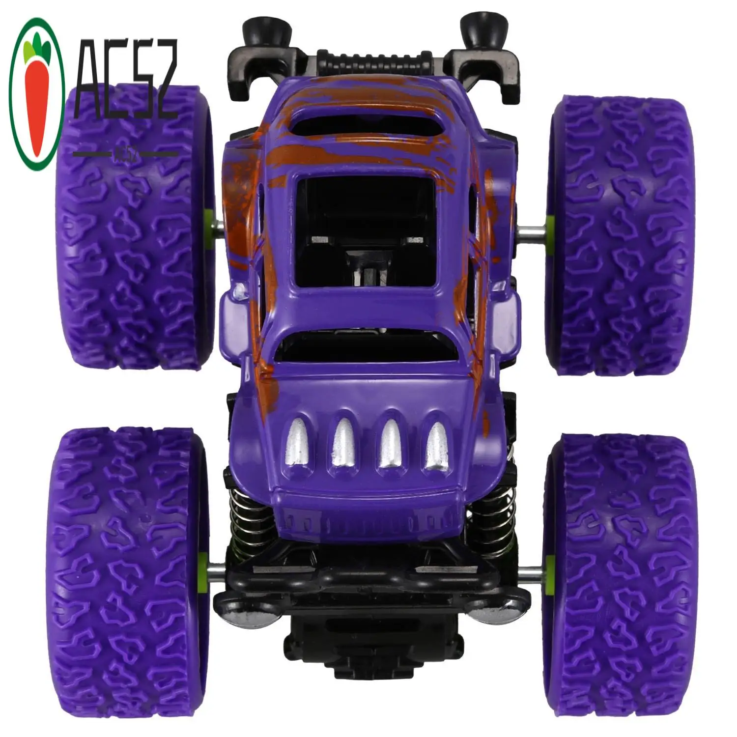 AC52-Mini 4Wd Inertia Rotatable Car  Friction Power Four-Wheeled Off-Road Vehicle Diecast Model Inertial Car
