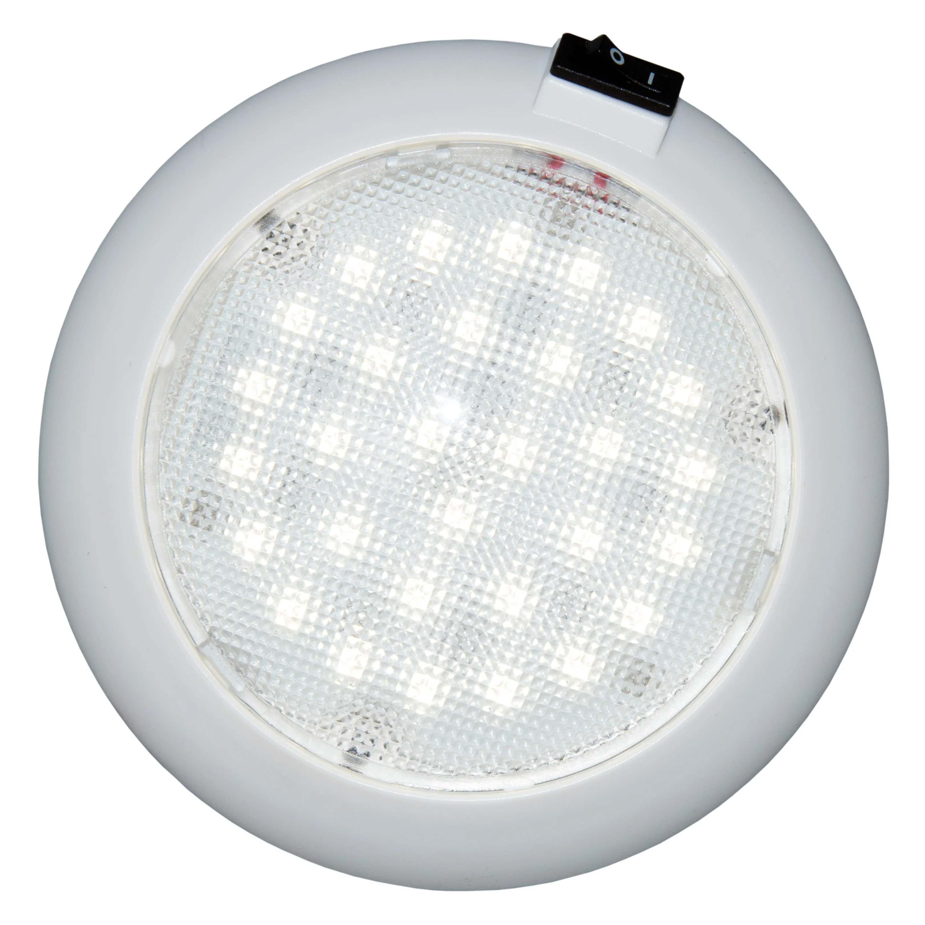 

5.5 inch LED Boat Dome Light White Plastic 30*SMD Warm White With Switch Marine