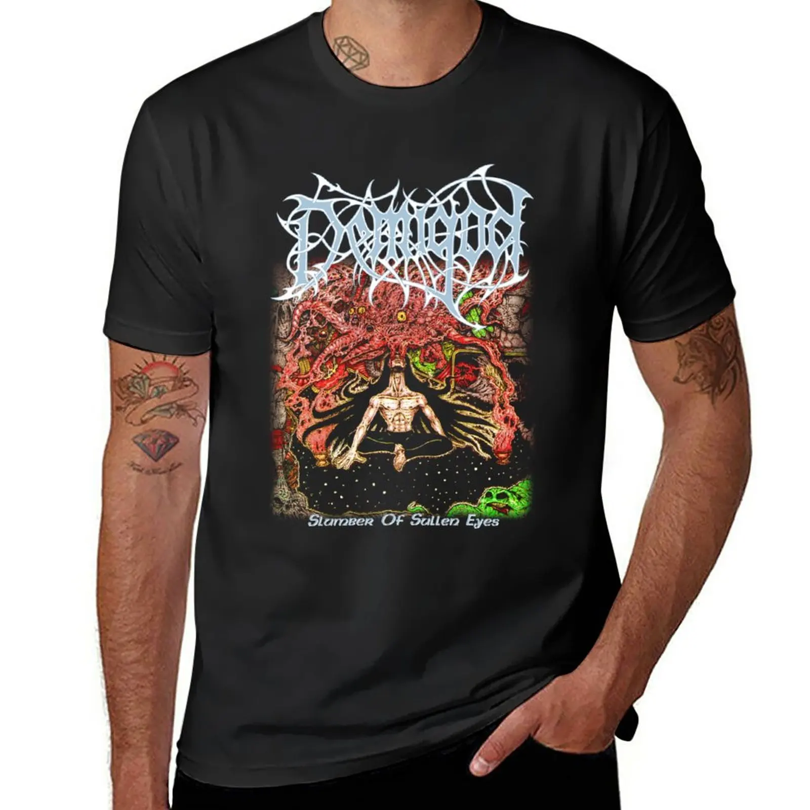 New Slumber of Sullen Eyes by Demigod - Classic Old School Death Metal T-Shirt sublime t shirt Aesthetic clothing men clothes