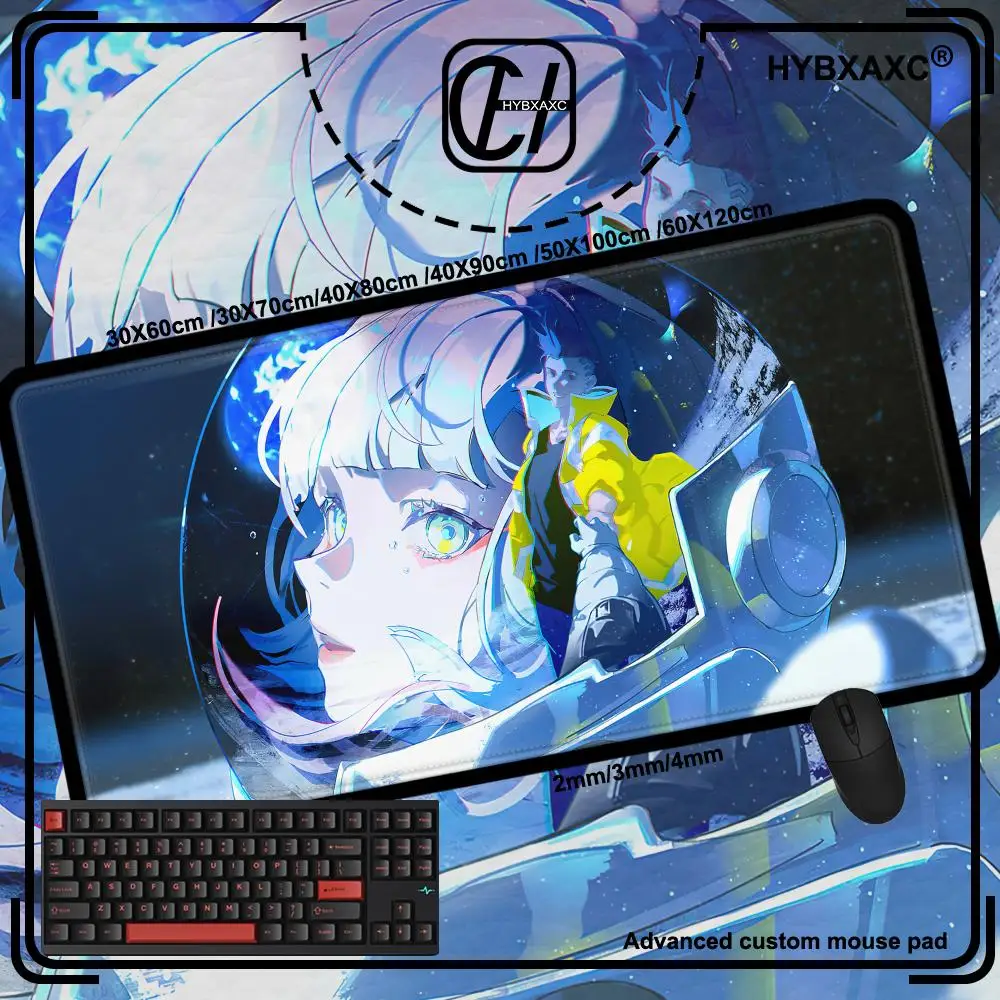 C-Cyberpunk Anime E-Edgerunners Mousepad Large Gaming Compute Gamer PC Keyboard Mouse Mat