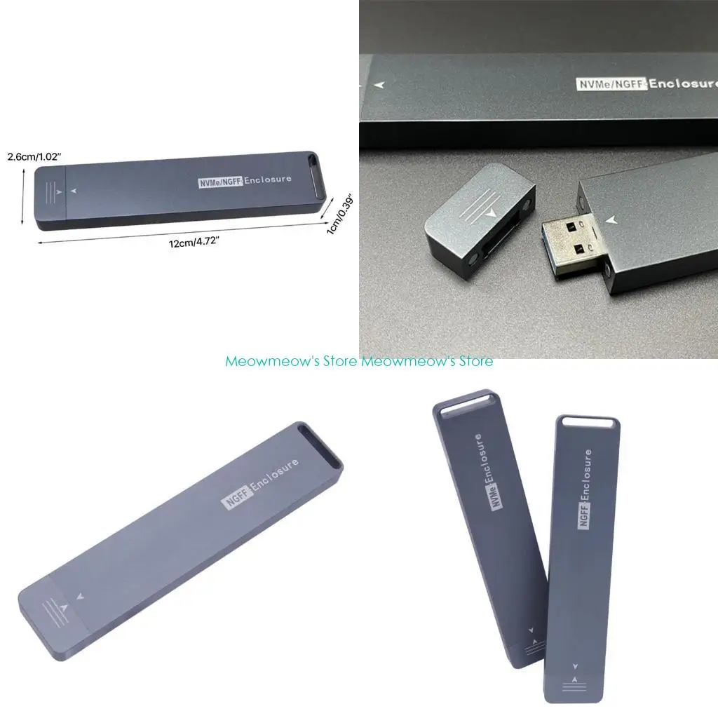 

Чехлы для SSD W91A Корпус NVME Адаптер SSD M.2 к USB Type-A 3.1 для NVME M-Key NGFF B-Key Disk Drive Box