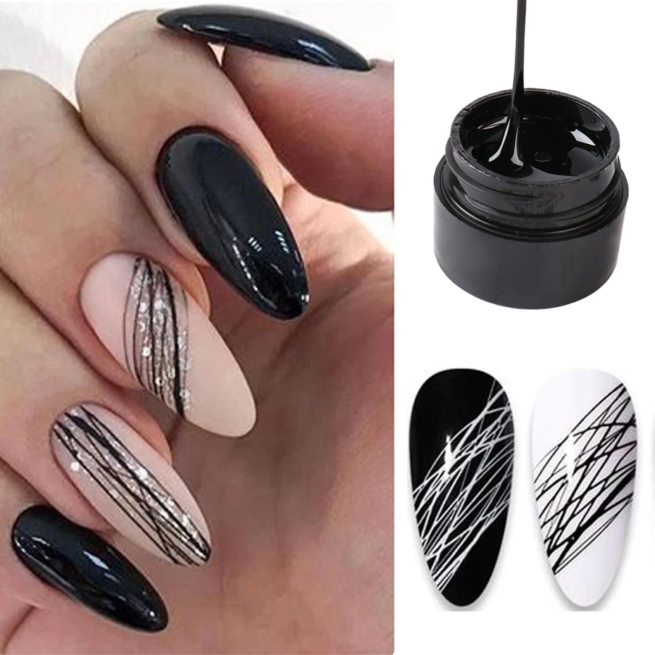 

Nail Polish Spider Painting Gel Nail Art Varnish Creative Wire Drawing Glue Super Strong Stretch Lacquer Adhesive Glue Manicures