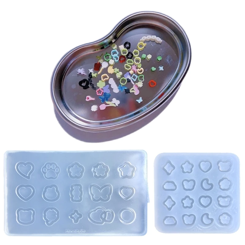 Resin Shaker Filling Mold,Silicone Heart Mold Epoxy Resin Mold Filler Quicksand Casting Filling Mold for Jewelry Making