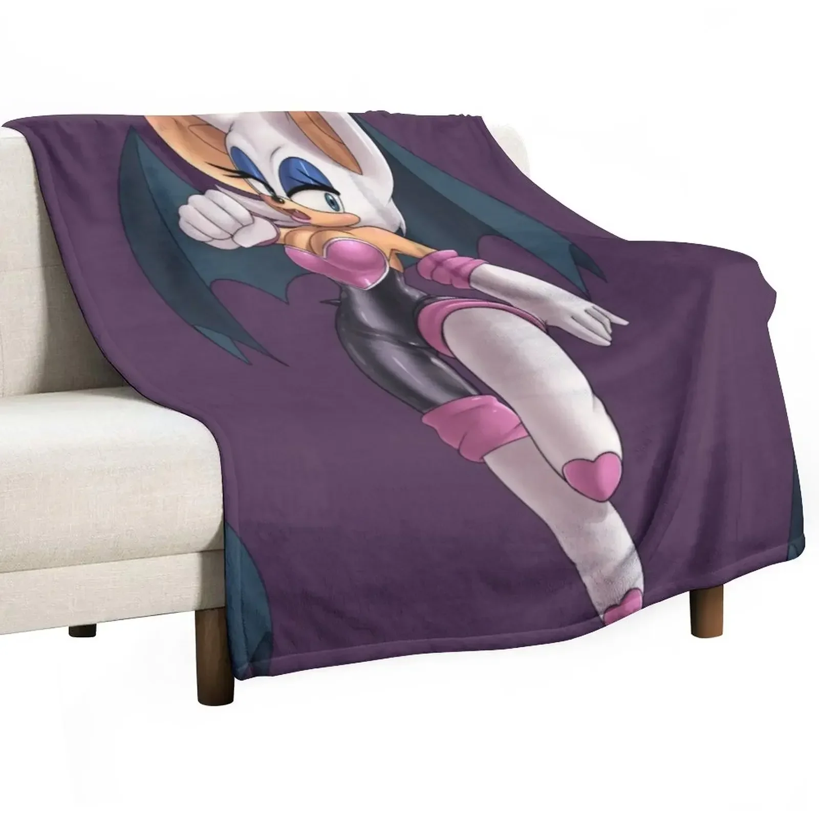 

Rouge the bat B Throw Blanket Bed covers Blankets Sofas Of Decoration blankets ands Decorative Sofa Blankets