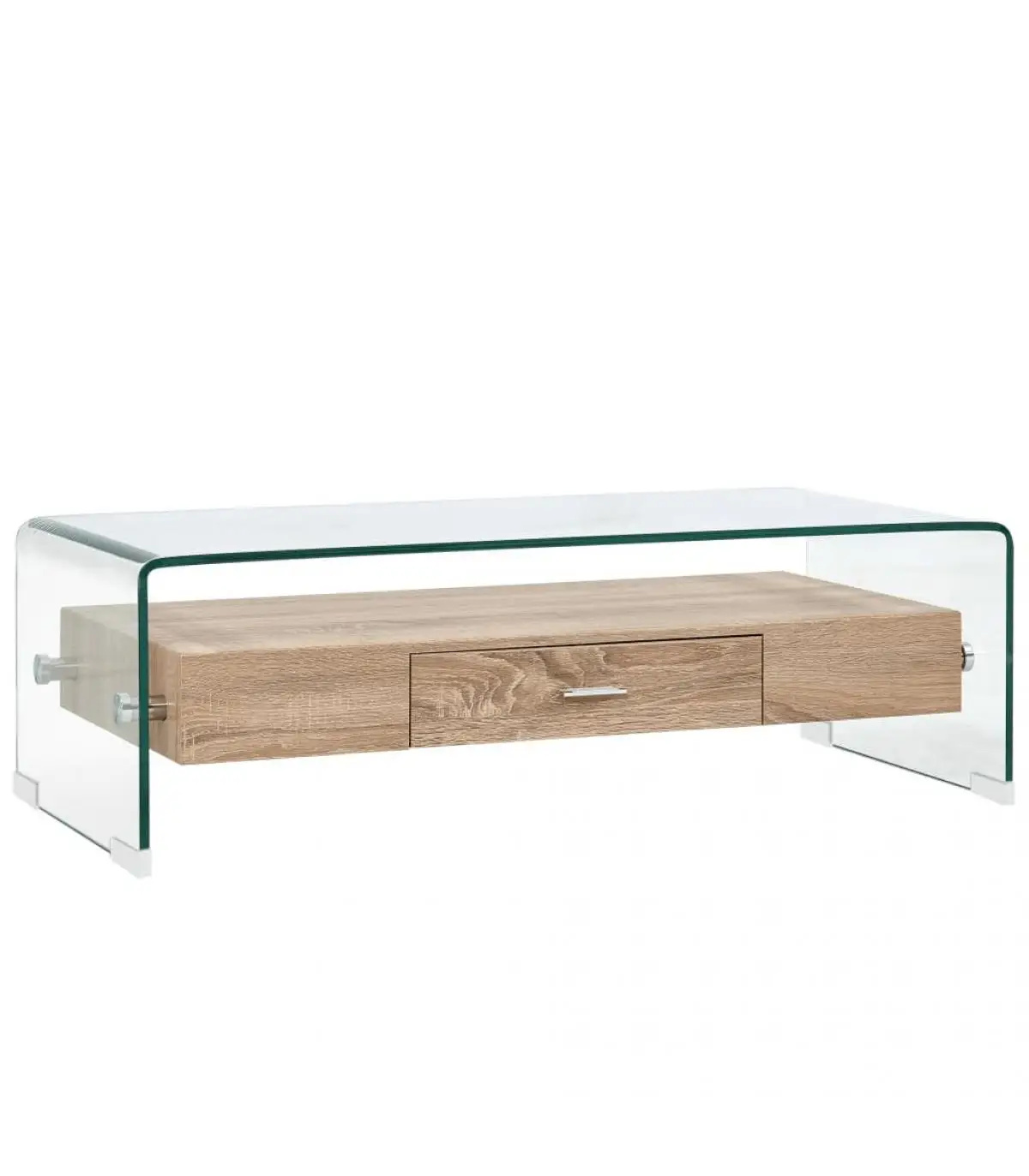 Coffee tables transparent tempered glass coffee table 98x45x31cm