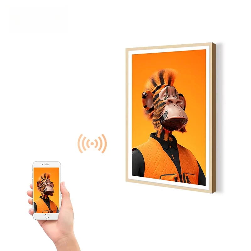 

2025 New WIFI Android OS Digital Photo Frames NFT Display Wall Mount Picture 2K 4K Smart Advertising LCD Video Art Frames Frame