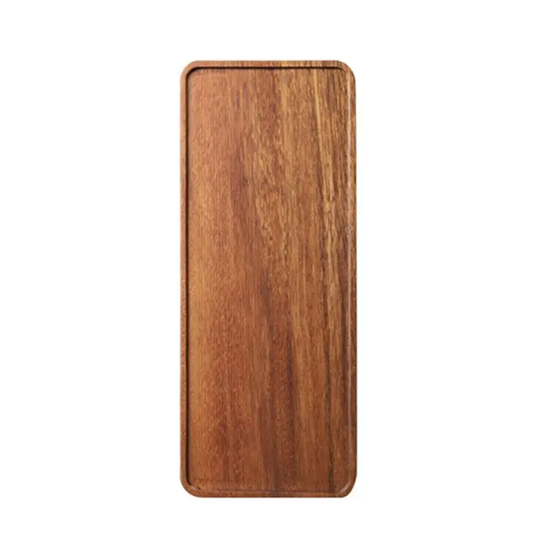 

A01F-4X Acacia Wooden Tray, Solid Wood Wooden Afternoon Tea Tray, Fruit Tray, Coffee Shop Simple Snack Tray
