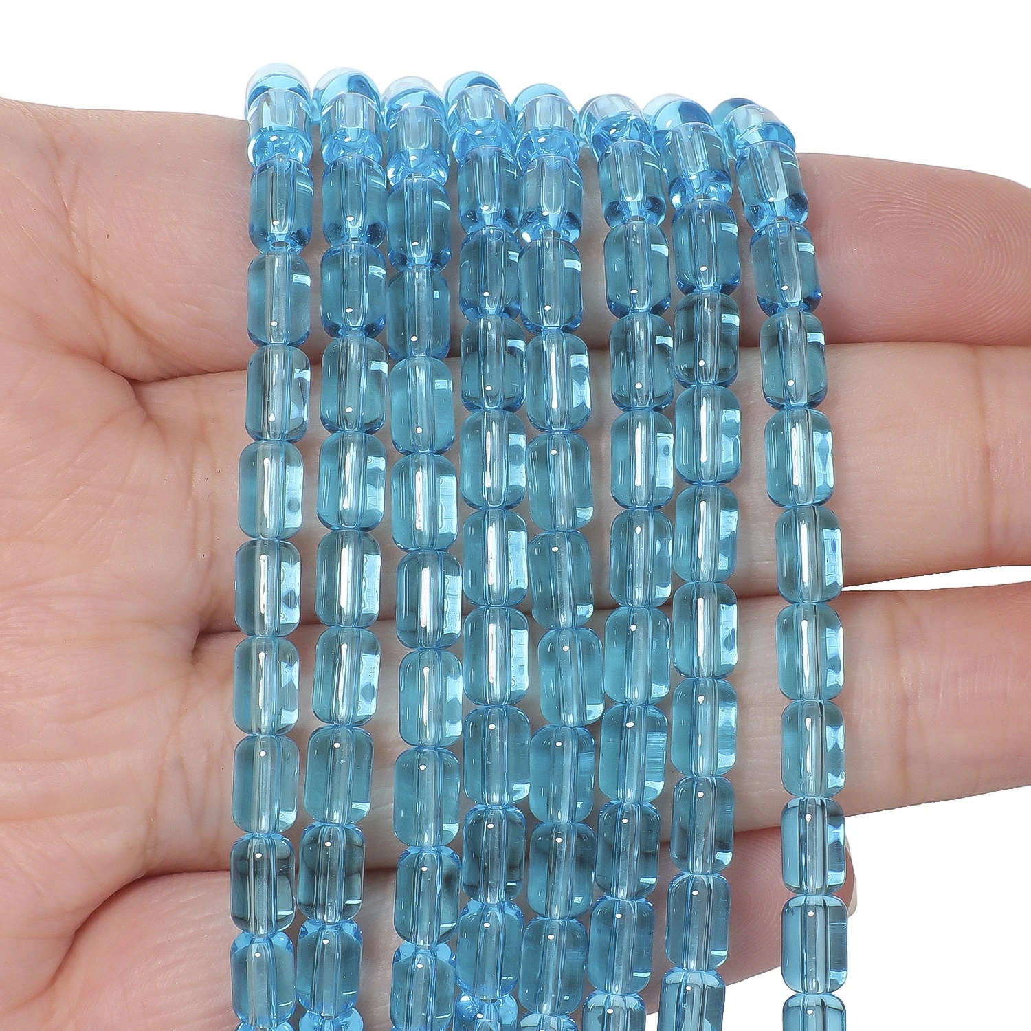 4 x 6 mm bunte zylindrische Porzellan-Kristall-Quarzperlen, glatte, einfarbige Glasperlen für handgefertigte DIY-Armband-Anhänger – Detail 29