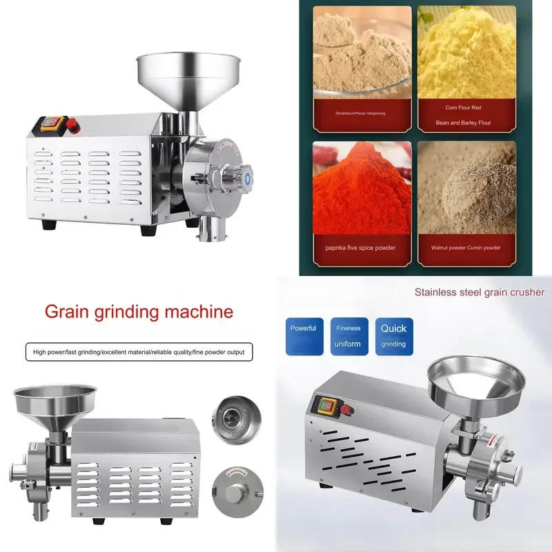 Grinding Machine 220v/380v Home Use Combined Rice Mill and Powder Crusher Machine
