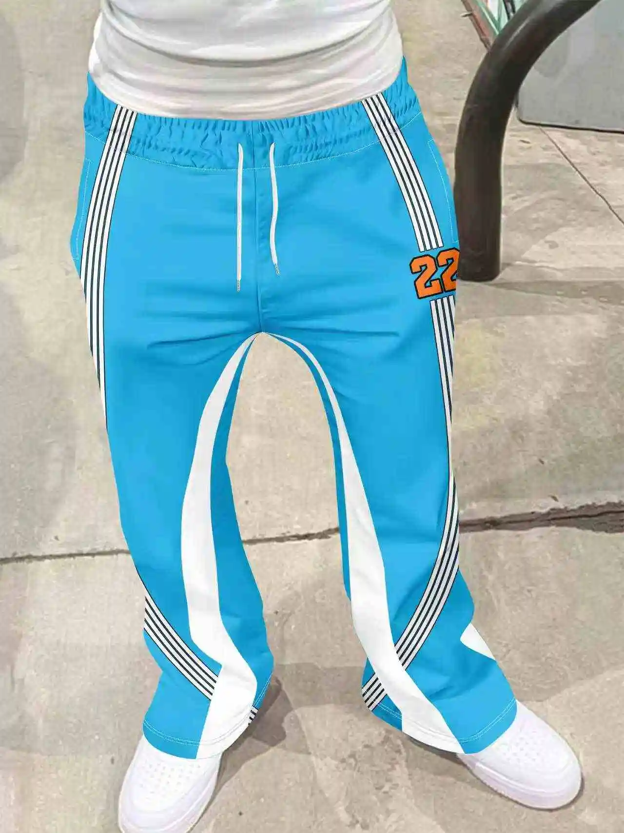 

Y2k Flared Pants Casual Sweatpants Mid Waist Sporty Female Clothes Streetwear Hip Hop Vintage Pants Men Loose 3D Print Trousers