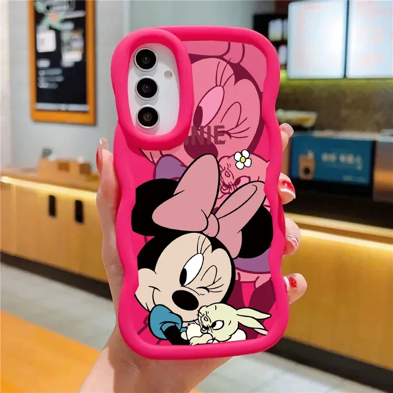 ديزني لطيف ميكي ميني حافظة لسامسونج غالاكسي A16 A15 A06 A05 A05S A35 A54 A52 A53 A34 A33 A73 A55 A36 5G A23 A24 4G غطاء #4