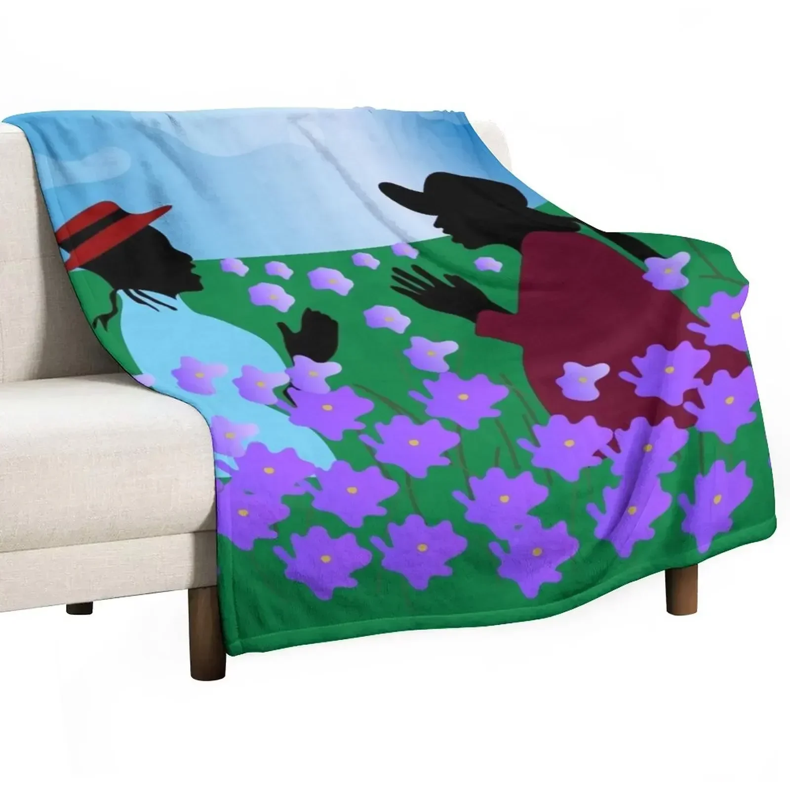 

The Color Purple Nettie & Celie Throw Blanket Winter beds Luxury Throw Moving Blankets