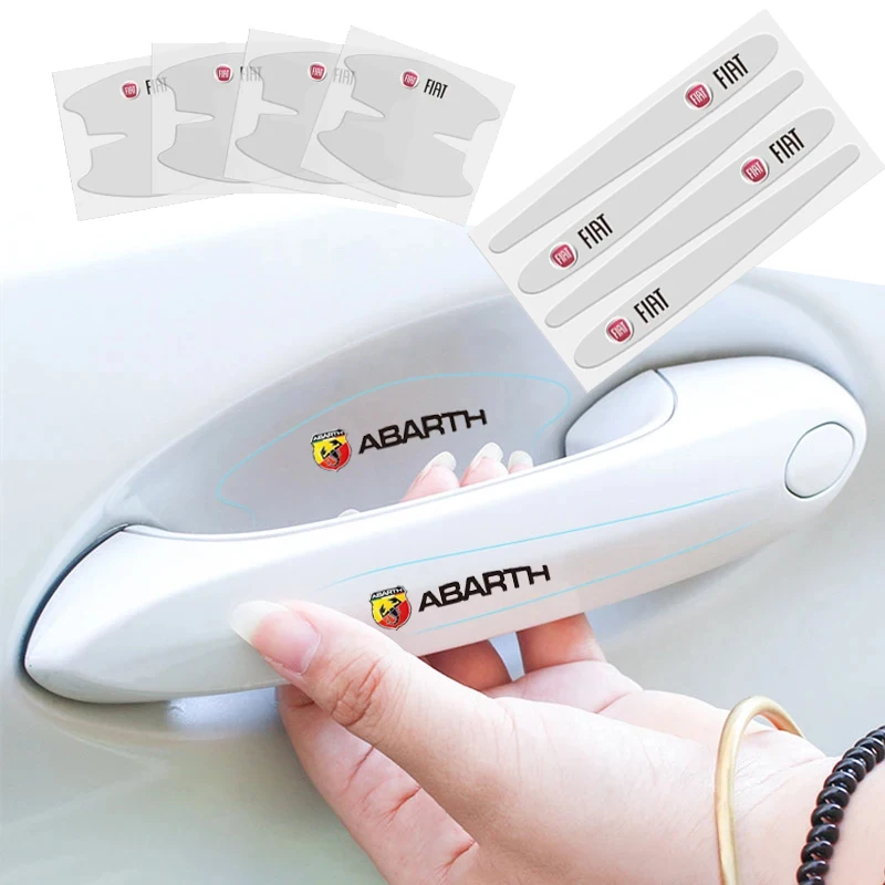 Car Rearview Mirror Decal Door Bowl Handle Sticker for Fiat Abarth 500 Panda Tipo Freemont Ducato Stilo Siena Uno Palio Doblo