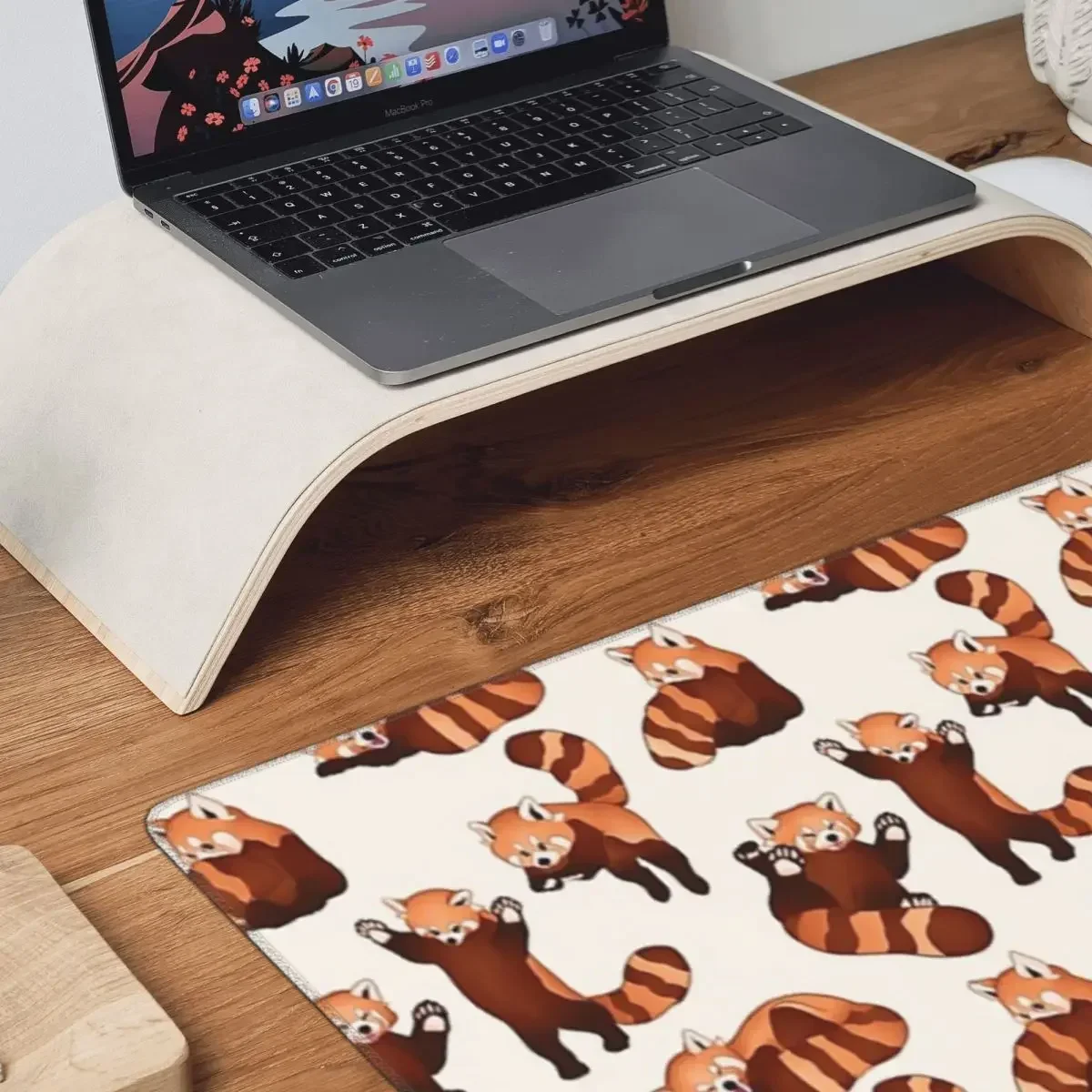 الباندا الحمراء نمط كبير ماوس الوسادة الكمبيوتر لوحة المفاتيح ماوس حصيرة الألعاب الكمبيوتر المحمول مكتب حصيرة مكتب الملحقات الجدول الحصير