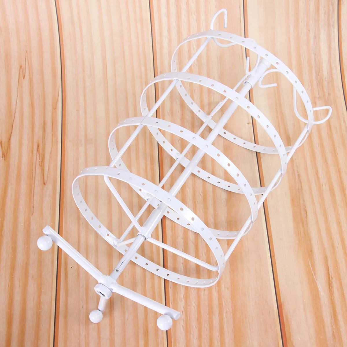 

4-Tier 144 Holes Rotating Earring Display Stand Metal Jewelry Holder White 15X15X31Cm M Size For 72 Pairs Earrings Home Store