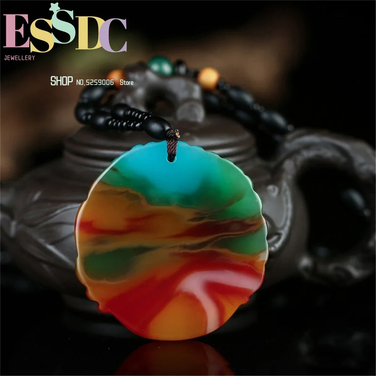 Amazing China Natural Colorful Stone Hand-Carved Pixiu Pendant Men And Women's Lucky Amulet Necklace To Attract Wealth Dropship