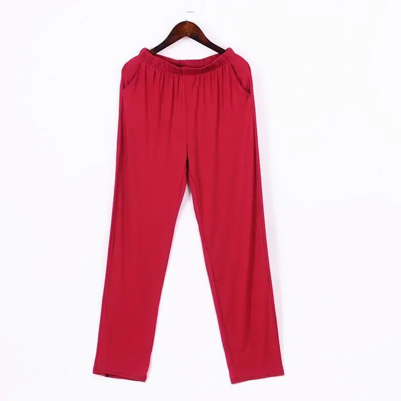 Simple Large Size Japanese Spring and Summer Loose Female Solid Color Comfort Refreshing Pajama Pants Modal Trousers Home Pants