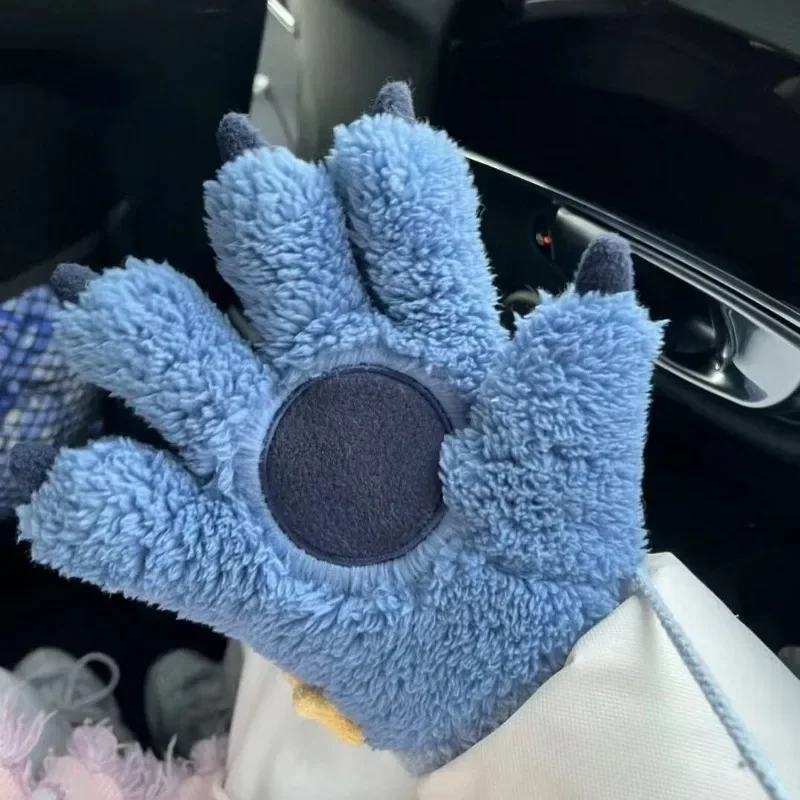 Disney Women Gloves Cute Stitch Palm Paw Plushclaw Glove Paws Costumes Cosplay Cartoon Simulation Furry Mittens Winter Gloves