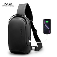 Mark Ryden Crossbody Bag Anti-theft Male  USB Charging Shoulder Bag Water-resistant Messenger Sling Bag Short Trip Men Chest Bag