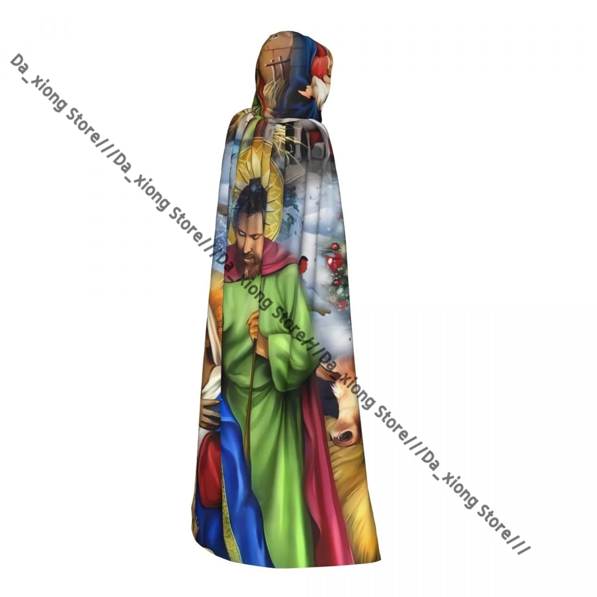 Witch Long Hooded Robe Our Lady Of Guadalupe Virgin Mary Halloween Cloak Cosplay Costumes for Adult