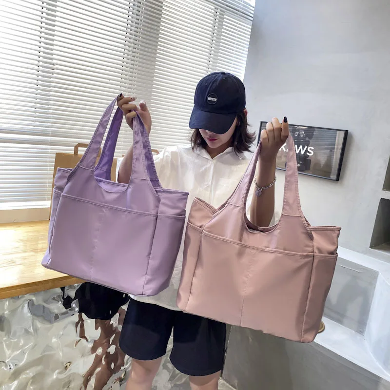 2024 New Fashion Travel Tote Bag for Women Large Capacity Single Shoulder Handbag Casual Oxford Yoga Dance Gym Fitness Bag bolso