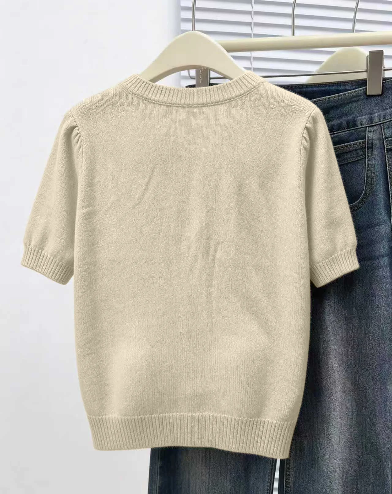 Plus Size Women's Short Sleeve Cardigan - Casual Resort Style Lightweight Knit Shrug, Crew Neck Button Down Summer Top