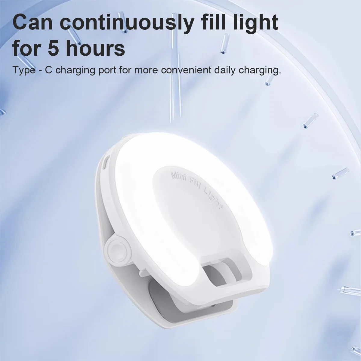 Portable LED Ring Light with For Tri Color Lighting Rechargeable Battery USB Power for Selfie Live Broadcast Video Photography