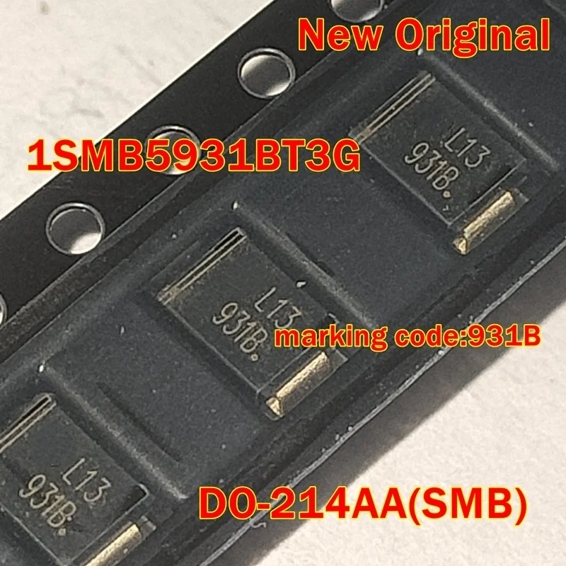 10pcs to 200pcs 1SMB5931BT3G DO-214AA(SMB) New Original marking code:931B 3 Watt Plastic Surface Mount Zener Voltage Regulators
