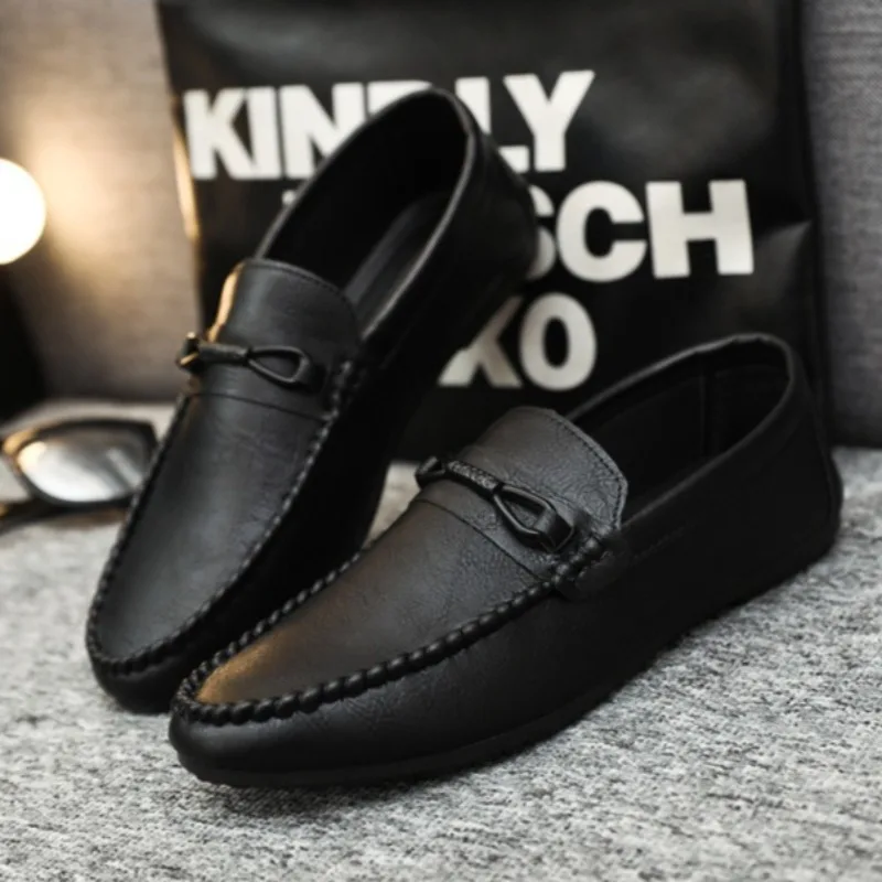 

Men's Casual Leather Shoes Luxury Designer Loafers Moccasins Comfort Slip-On Driving Shoes for Men Business Leather Shoes Flats