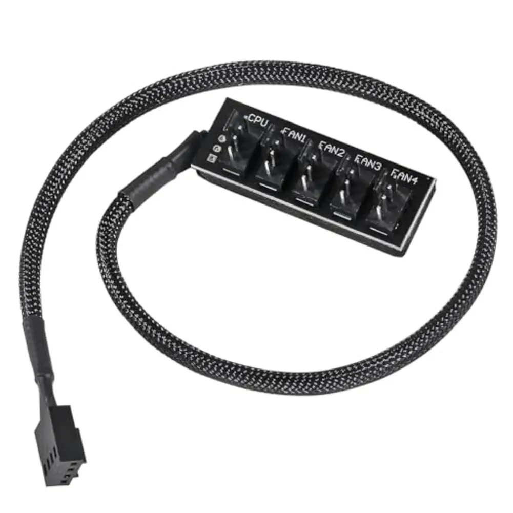 4pcs 30cm For PWM Fan Hub Splitters PC Motherboard Chassis Power Extension Cable For Cooling Fans 24AWG Tinned Copper Wire