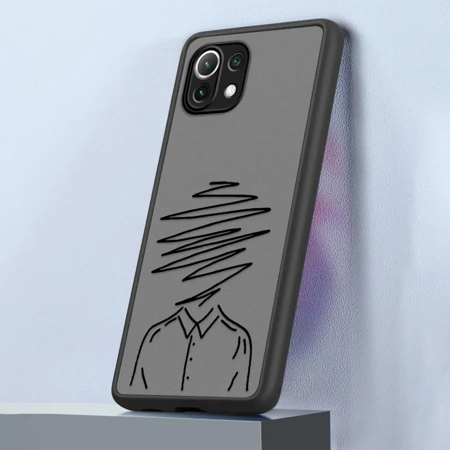 حافظة Lines Messy Matchman لهاتف Xiaomi Mi 11T 12X 12T 11T Pro 11 Lite غطاء ناعم