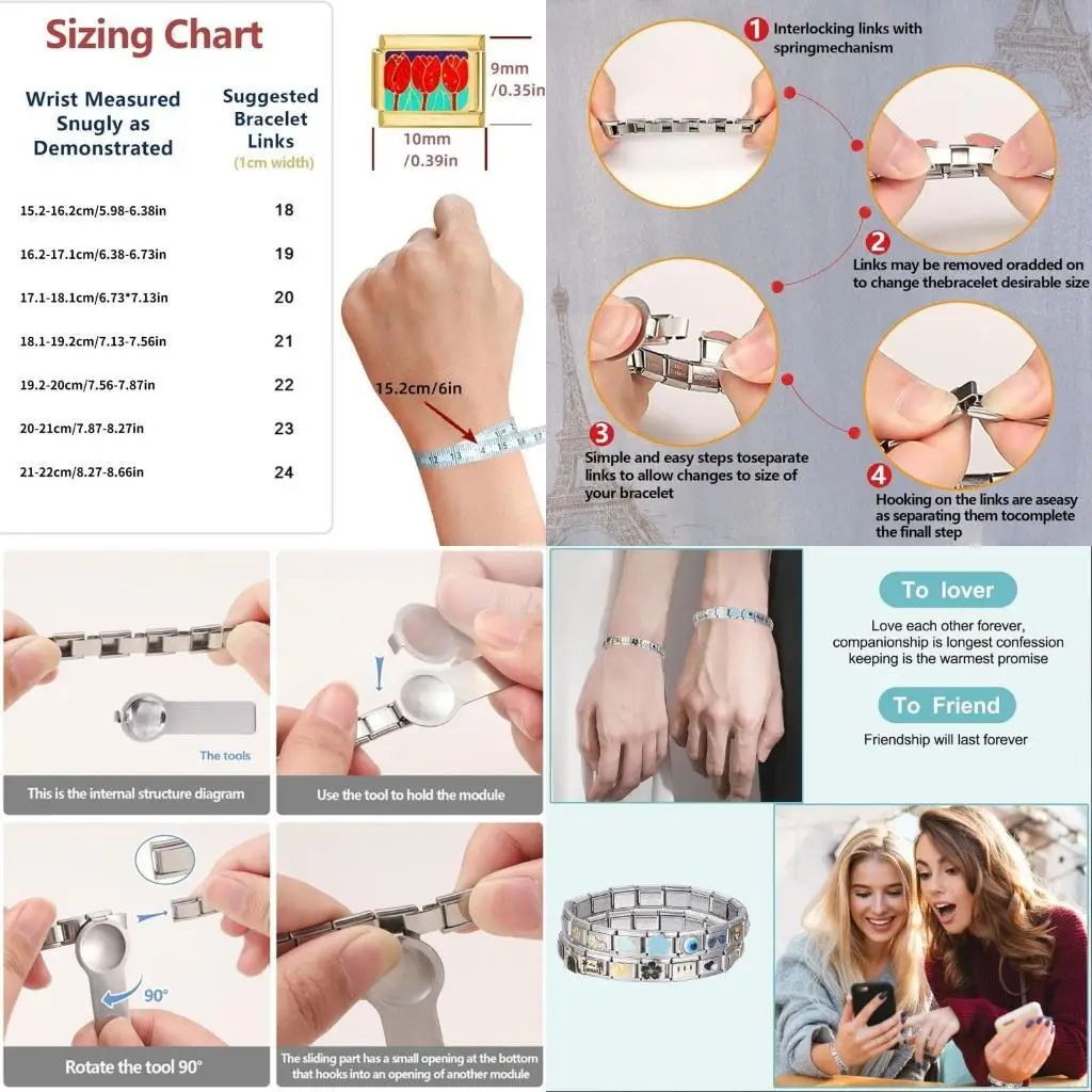  Jewelry Making Part Module Accessary Modular Bracelet Making Supply for Jewelry