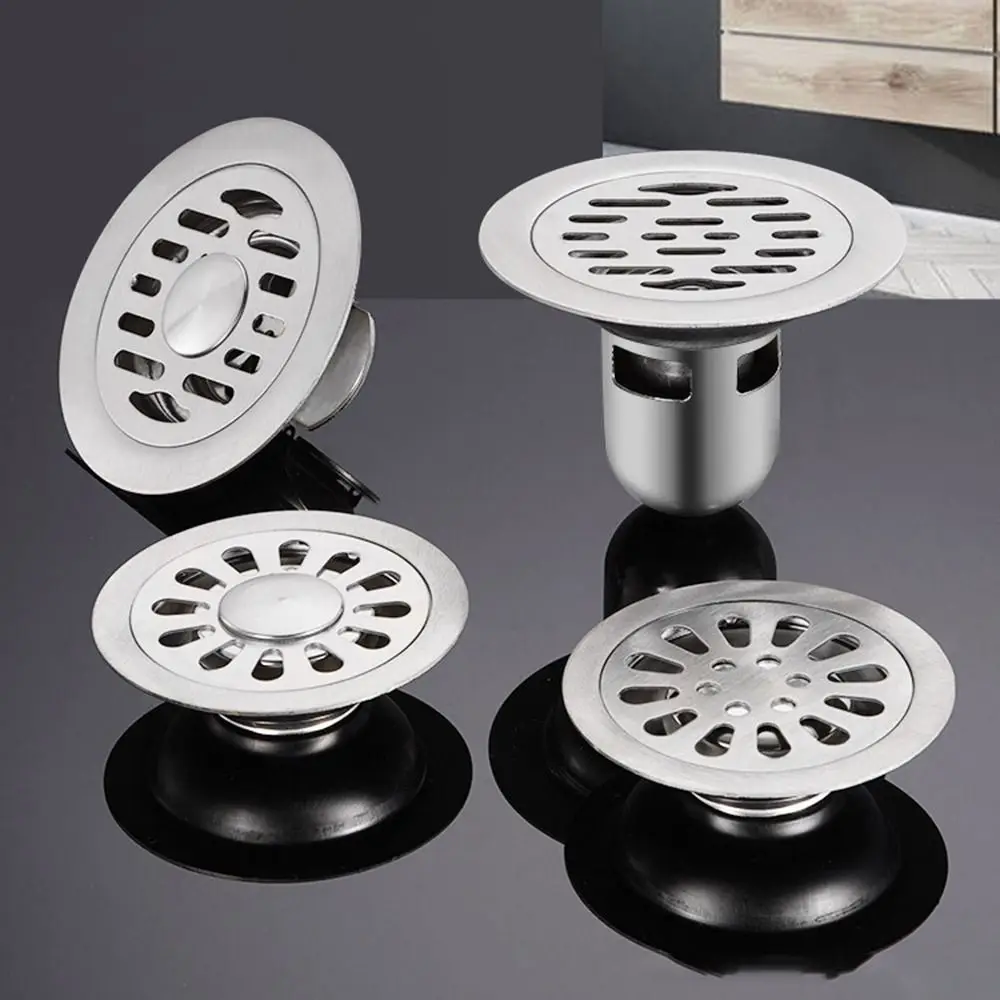 10/12/15cm Floor Drains Hair Catcher Anti-odor Wash Basin Drain Filter Stainless Steel Backflow Preventer Bathroom Sink Stopper