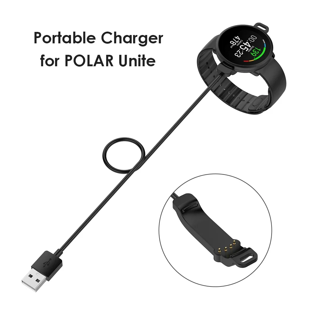 USB Charger Cable 4-pin 1m  for POLAR Unite Smartwatch Charging Cord Line Outdoor Shopping Wearing Accessories