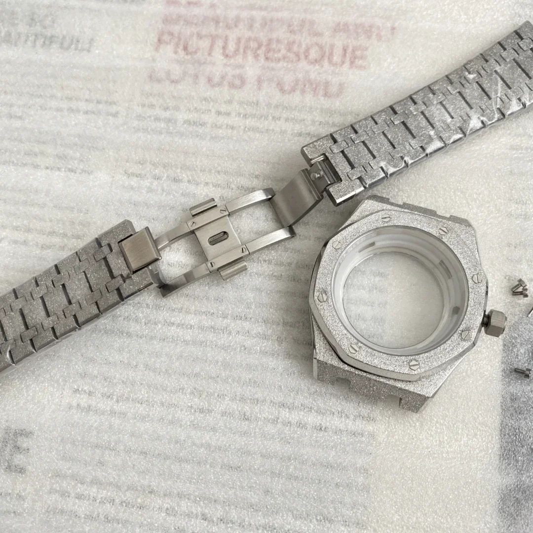 カスタムステンレススチール八角形砂岩ケース,変更されたケース,nh35,36,4rムーブメント,ハイエンド,新しいスター,DIYに適しています,41mm