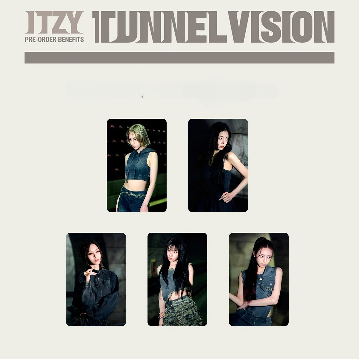 5pcs/set Kpop ITZY TUNNEL VISION Photocard RYUJIN YEJI YUNA Double 