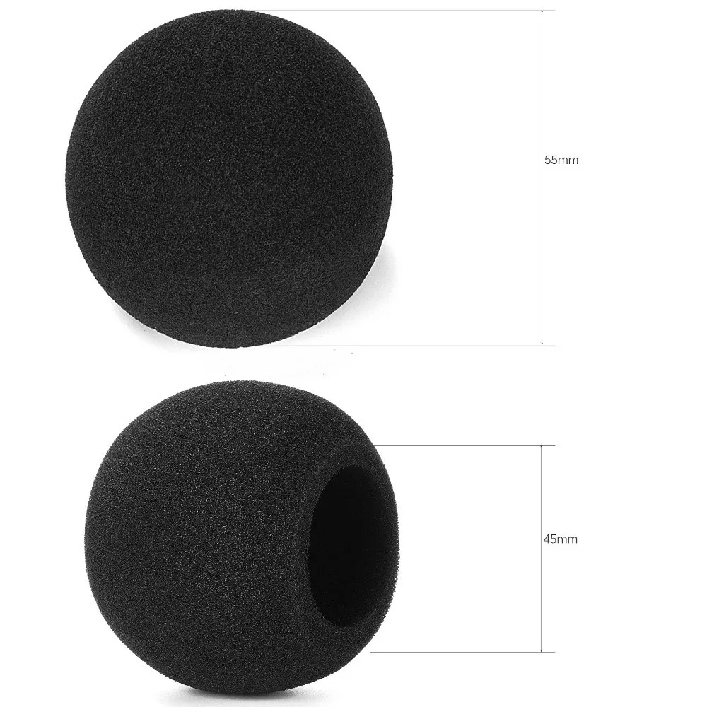 Replacement Mic Windscreen Cover Flocked Sponge Foam Windproof Microphone Cover Microphone Pop Filter for Shure SM58 / SM48 - view 5