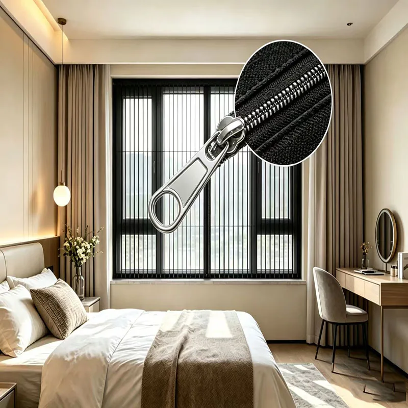 Household Diamond Mesh Window Screen, Zipper Style, Mosquito and Insect Proof, Self-Adhesive, No Punching, Easy to Install