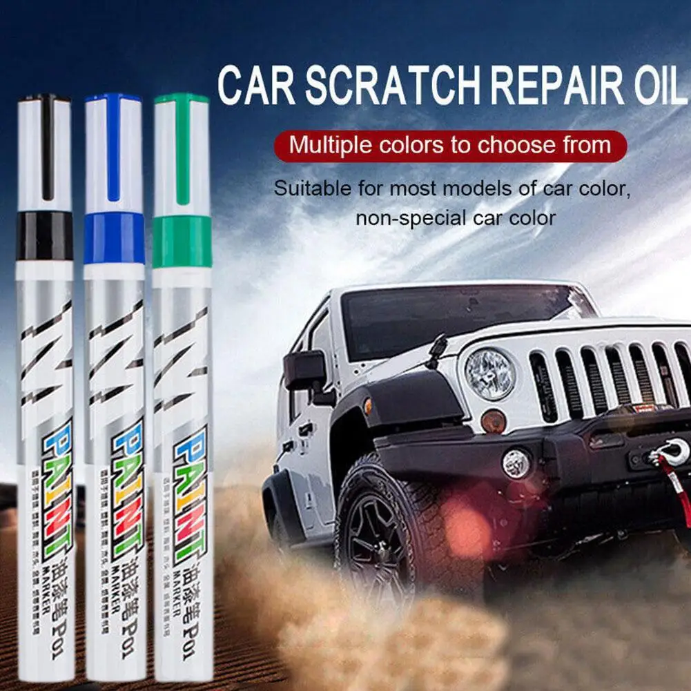 

8 Colors Professional Car Paint Non-toxic Permanent Pen Waterproof Repair Resistant Pen Clear Car Scratch Painting Water Re J3Y1
