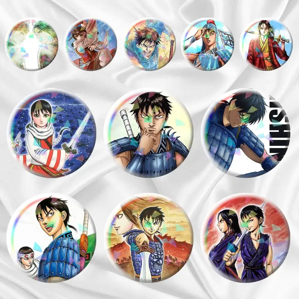 

Kingdom Manga 75mm 58mm 44mm 25mm Brooch Backpack Hat Pins Accessories Toys Badge