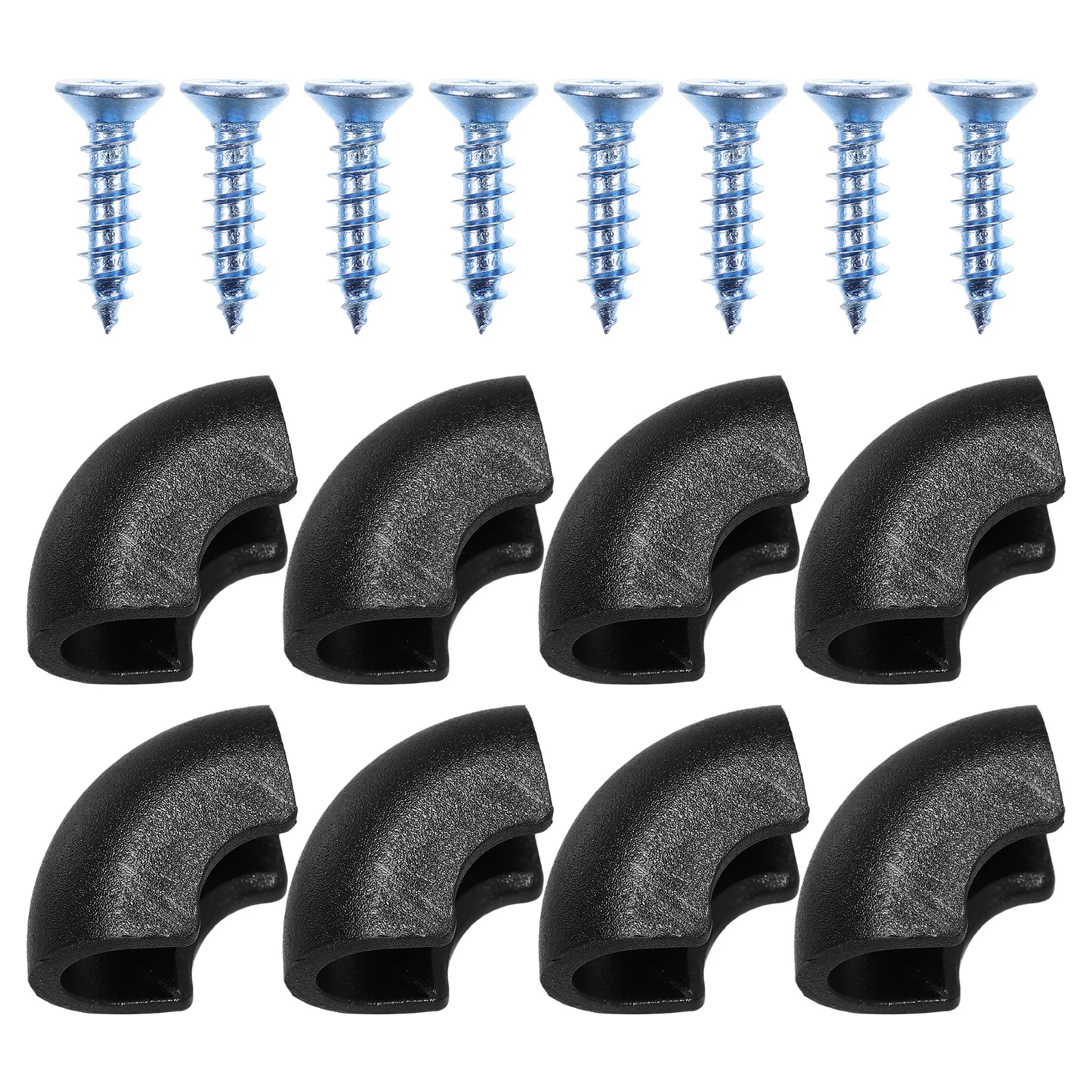 

2Sets U-Shaped Table Leg Protectors Plastic Metal Desk Feet Covers Anti-Scratch Floor Pads for Coffee Tables Furniture