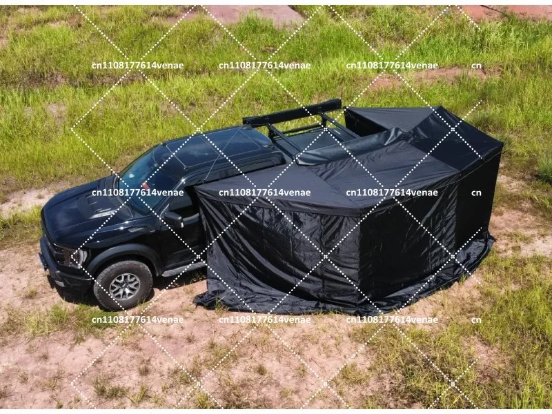270 Degree Car Awning 4x4, LED 600D Oxford Waterproof Aluminum Alloy, Roof Top Side Shelter for SUV Truck Van
