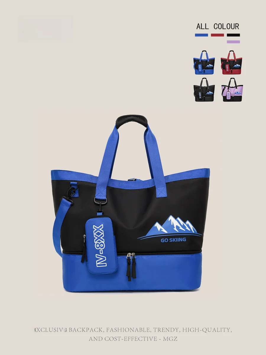 MGZ New Trendy Color Block Travel Shoulder Bag Large Capacity Outdoor Sports Fitness Unisex Handbag Casual Leisure Bag