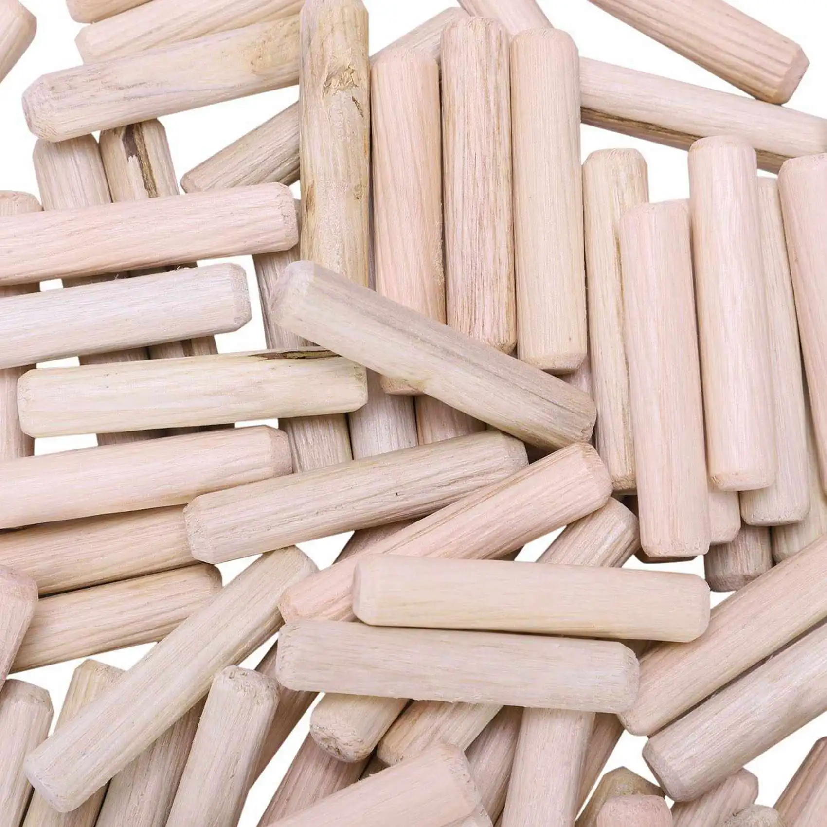 A93E-300 Pack Wooden Dowel Pins Wood Kiln Dried Fluted And Beveled